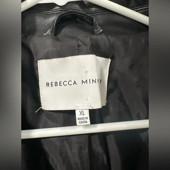 Rebecca Minkoff Faux Lambskin Leather Blazer Jacket Size XL - Picture 4 of 8